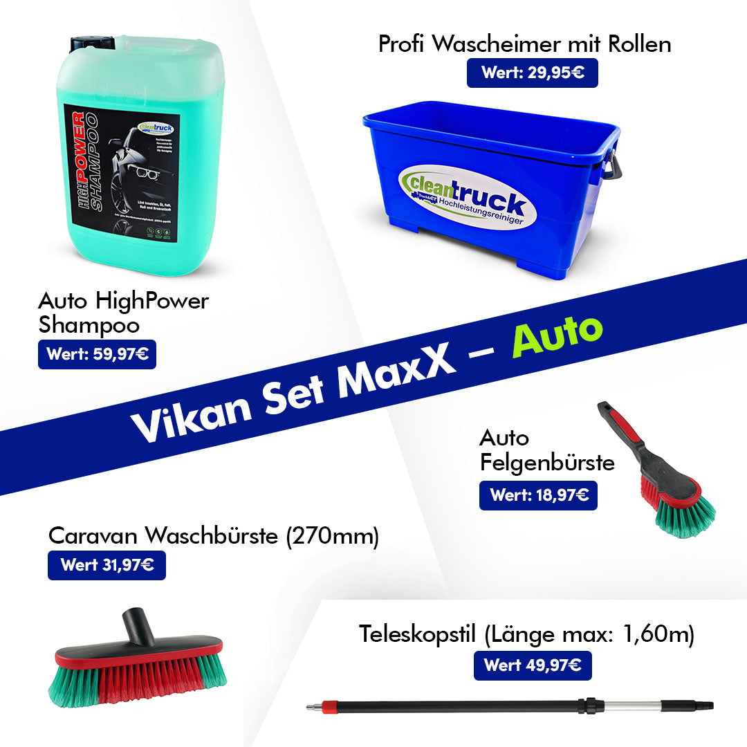 Vikan Set MaxX Auto (Teleskop Stiel m. Gardena Anschluss)